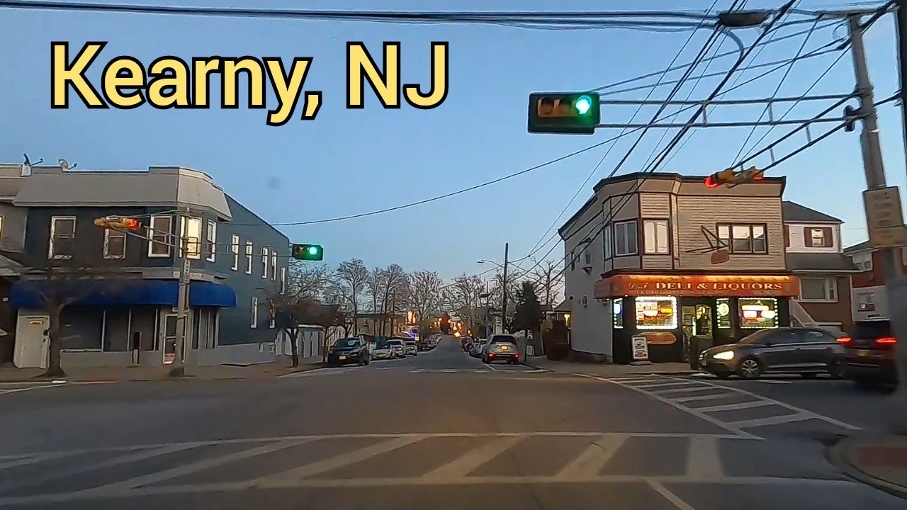 Driving around Kearny, NJ at evening | Passaic Ave to Schuyler Ave | Belgrove Dr to Laurel Ave