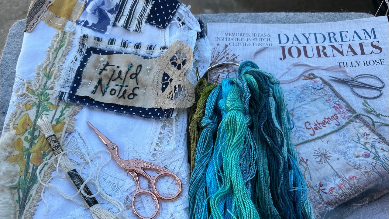 #roxysjournalofstitchery Vol 6.6 Adding Snippet Bits to the Edges (Edith Holden - Field Notes)