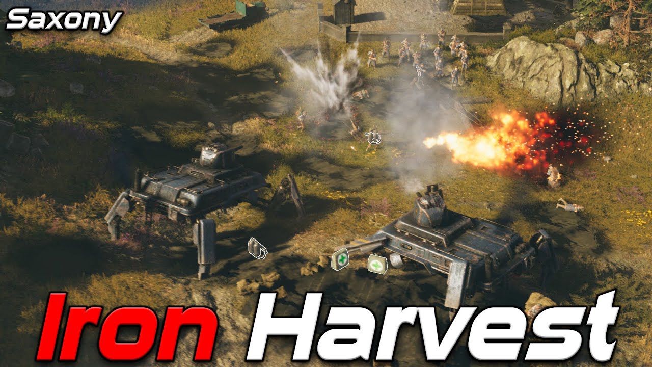 Iron Harvest | Saxony Gameplay , 2v2 Vs Hard Ai , Multiplayer Gameplay . 2021
