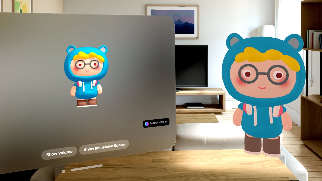 3D-контент visionOS в SwiftUI | Xcode | Spline