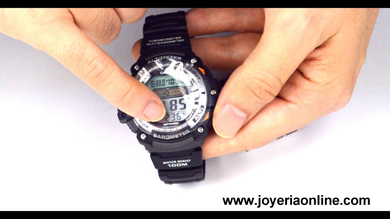 Reloj Casio con termómetro, barómetro y altímetro SGW-300H-1AVER