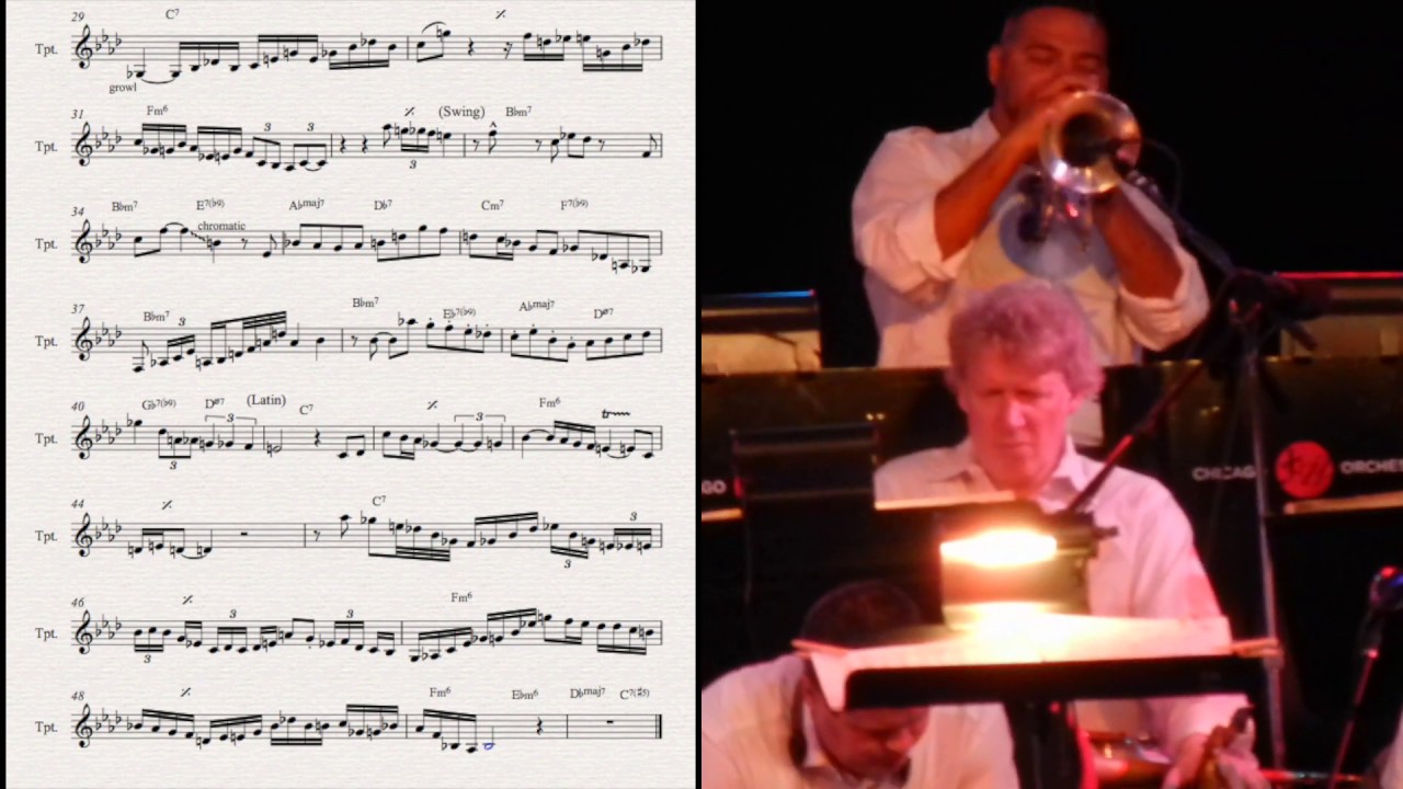 Tin Tin Deo: Victor Garcia Solo Transcription (Chicago Jazz Orchestra w/ Randy Brecker )