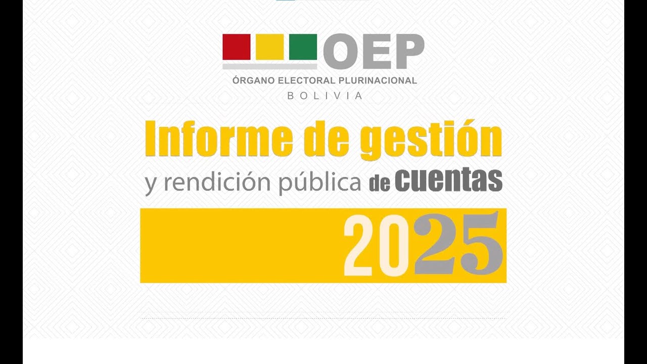 #tsebolivia - OEP -TSE Informe de Gestión 2025 - Lunes 5 de enero de 2026