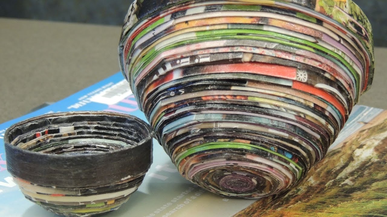 Recycled Magazine Bowls