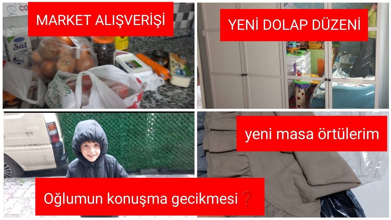 MARKET ALIŞVERİŞİ💯DOLABIMIZ GELDİ🥳YENİ MASA ÖRTÜLERİM💯ÇOCUK ODASI İÇİN PLANLARIM💯KREŞ❓️#VLOG259