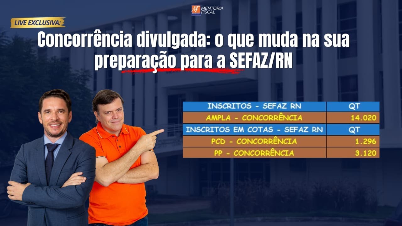 🔴 LIVE: CONCORR&Ecirc;NCIA SEFAZ/RN DIVULGADA!