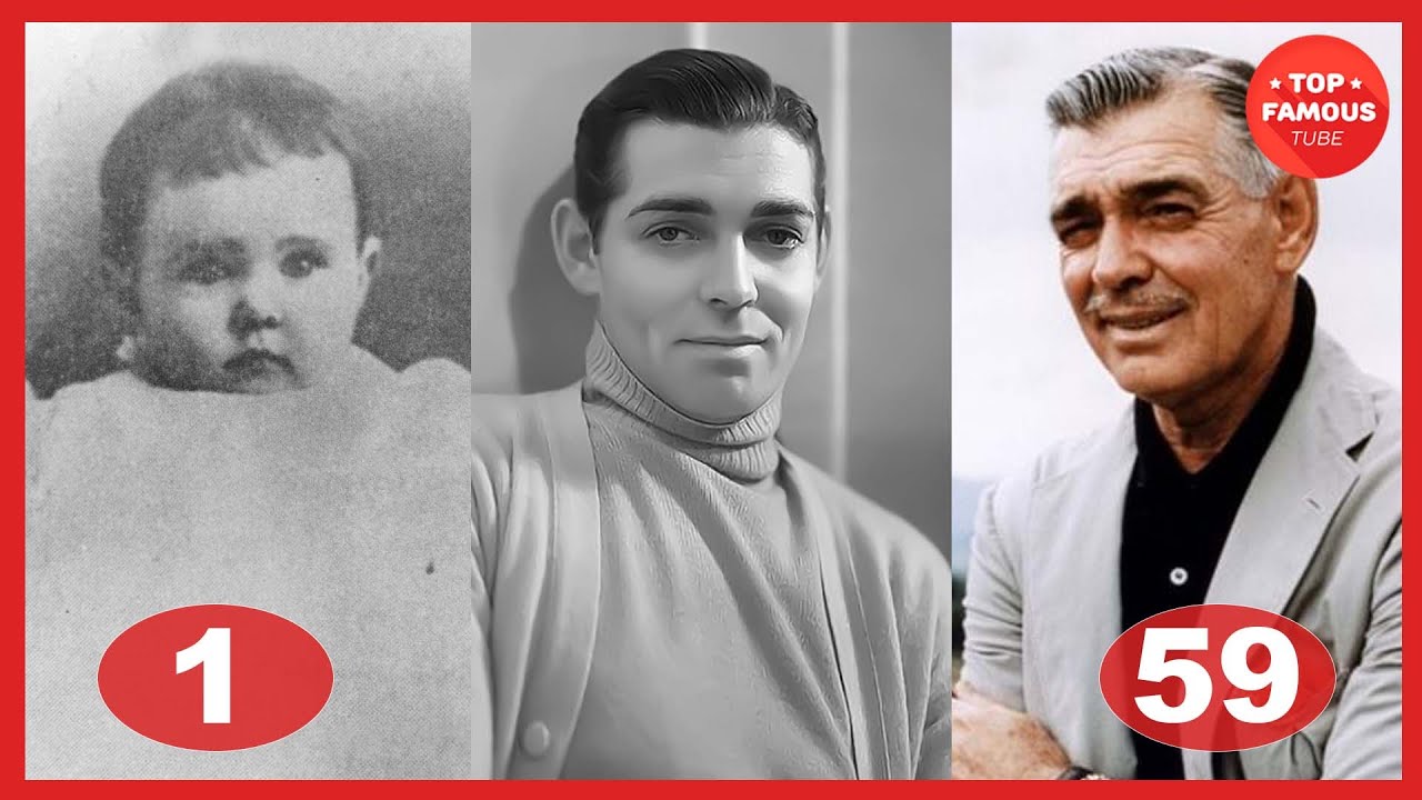 Трансформация Кларка Гейбла ⭐ от 1 до 59 лет