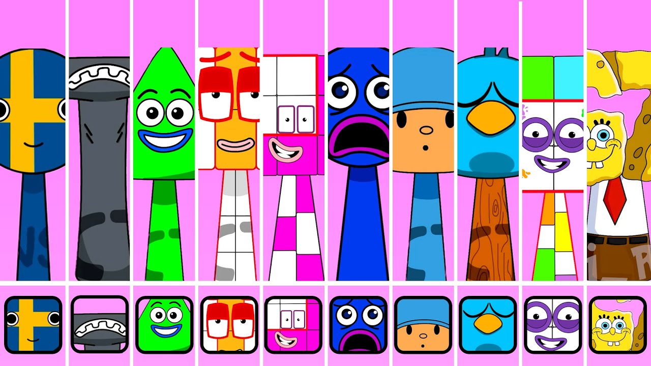 New Incredibox Sprunki OC Phase 1 to Phase 2 Elly, Sixteen, H Alphabet, Sleepy Bird, Circle, Pato