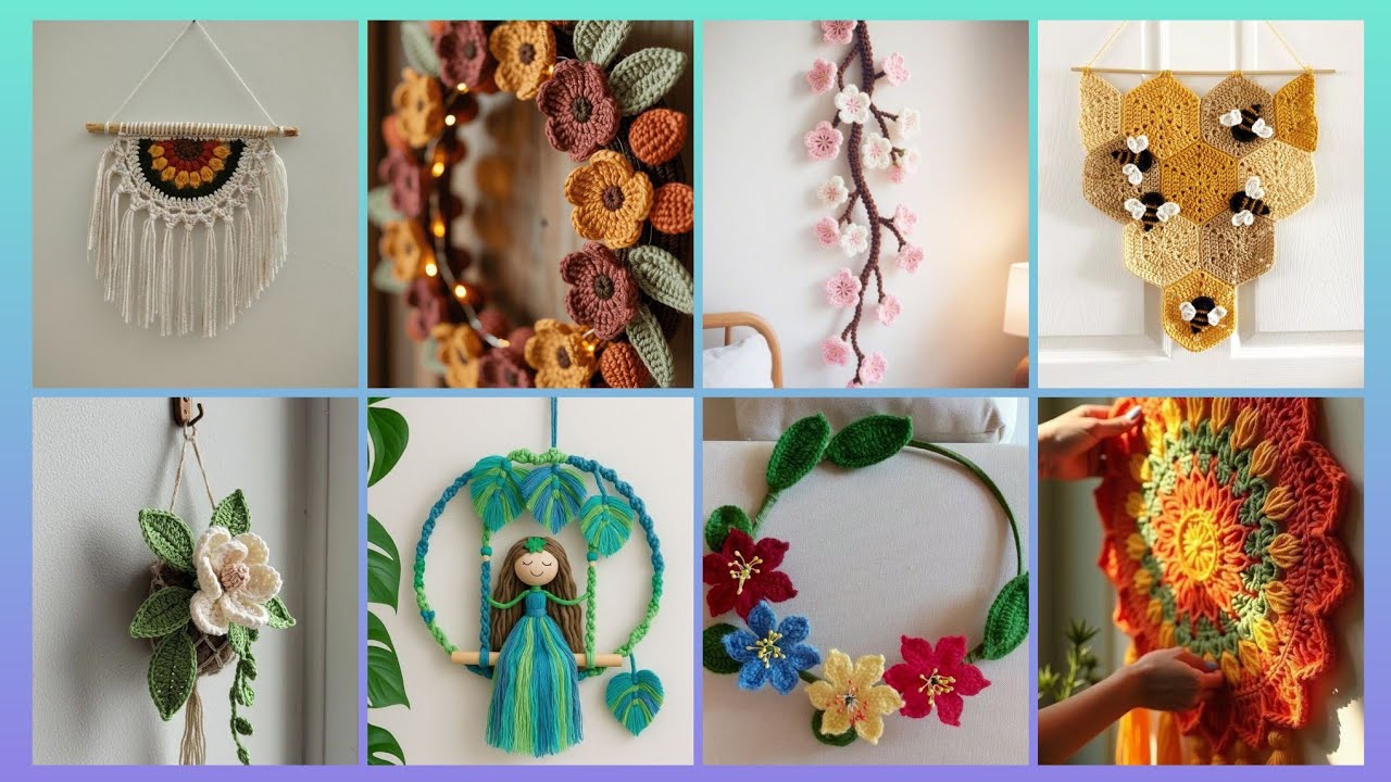 Wonderful gorgeous Outclass handmade crochet pattern of wall hanging  designs ideas