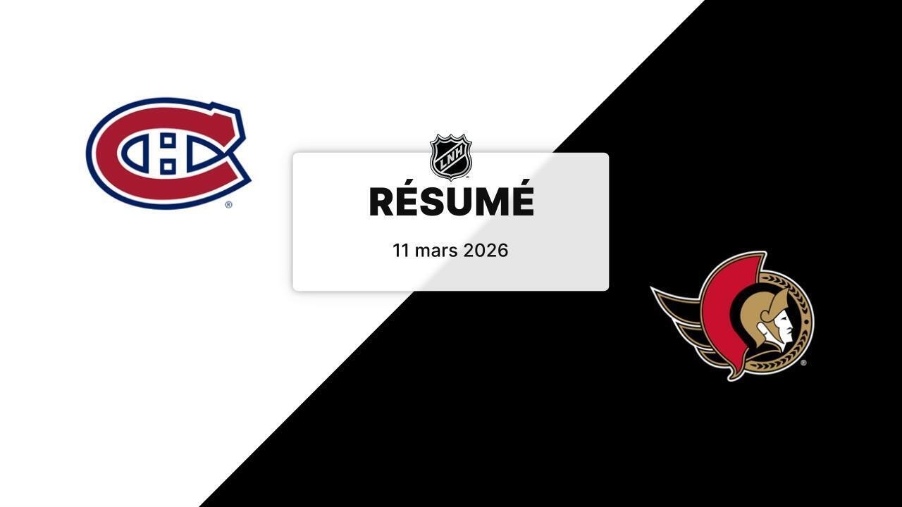 Résumé : Canadiens @ Sénateurs 11/3/2026 (64/82) (36-18-10)