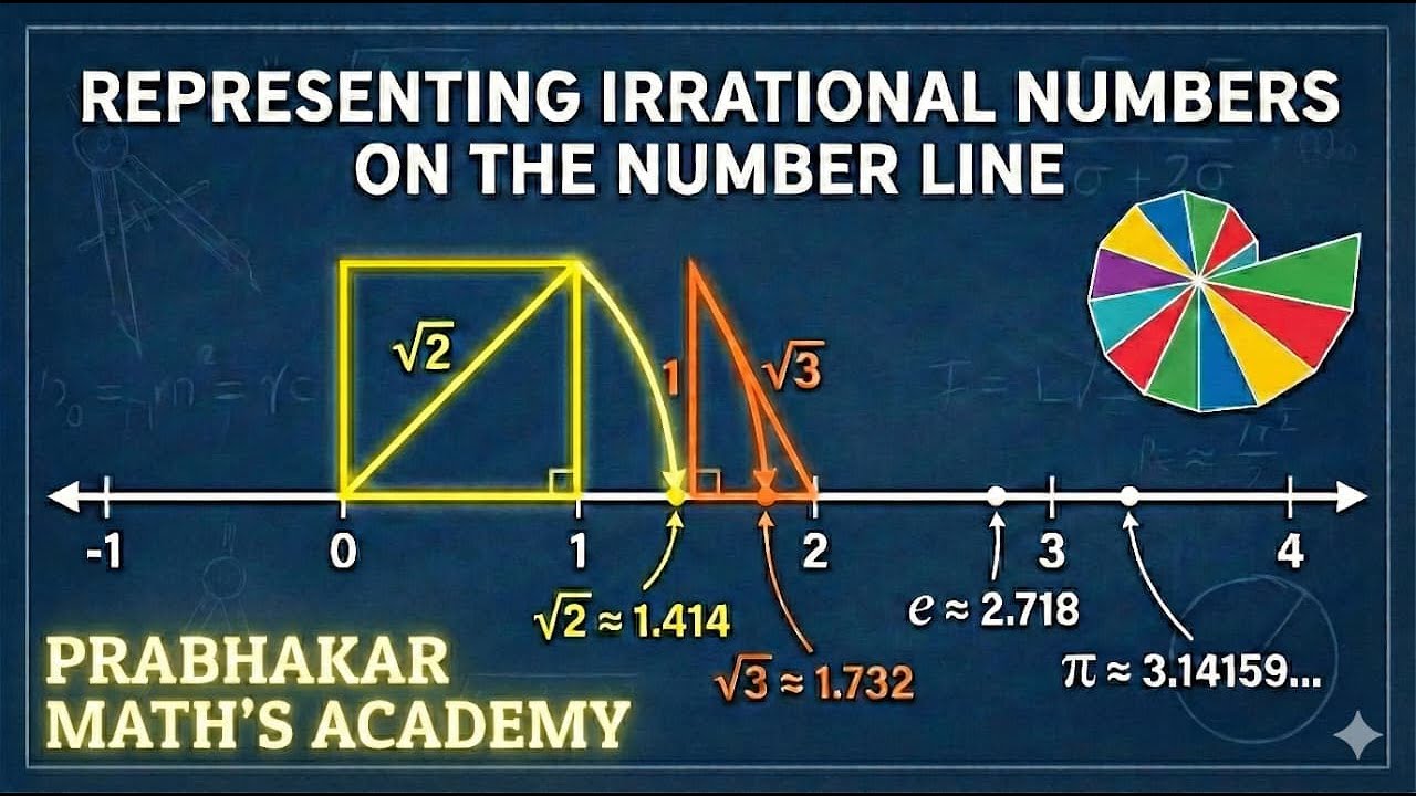 How to Represent Irrational Numbers on a Number Line | Class 9 Math | Step-by-Step