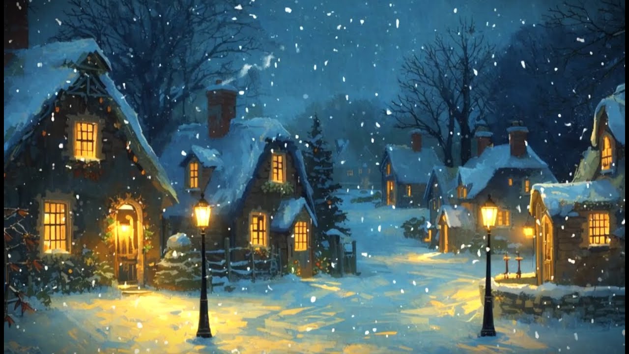 Storybook Snowy Cottage Ambience❄️ Peaceful Winter, Soft Piano Music