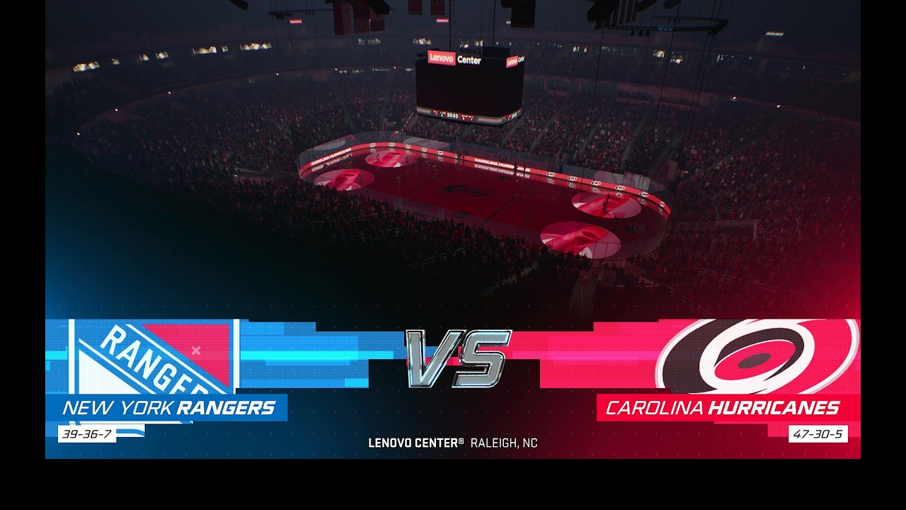 Nhl February madness round 32 Game 3 New York Rangers @ Carolina Hurricanes
