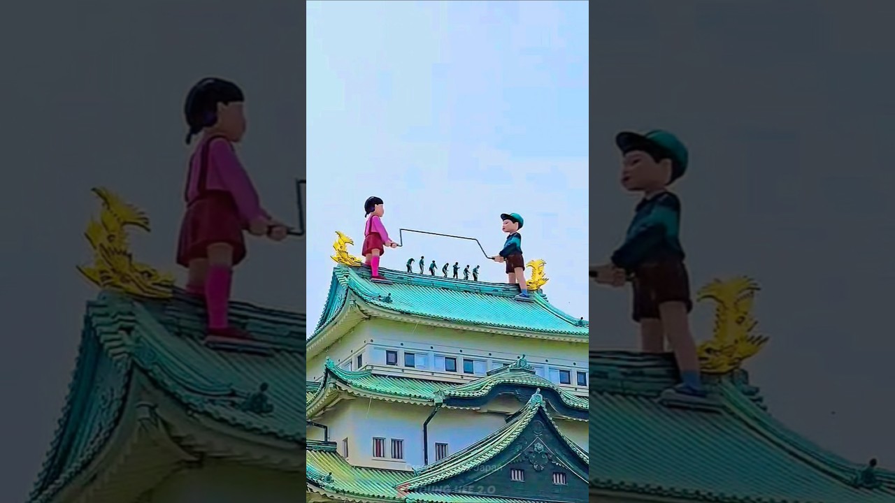 🚨Squid Game Dolls Take Over Japanese Castle 😍🤑😱Jump Rope Madness🔥