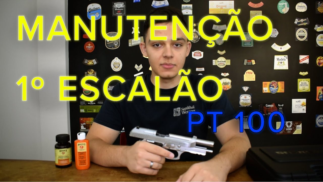 DESMONTAGEM E LIMPEZA PISTOLA TAURUS PT100 E SIMILARES