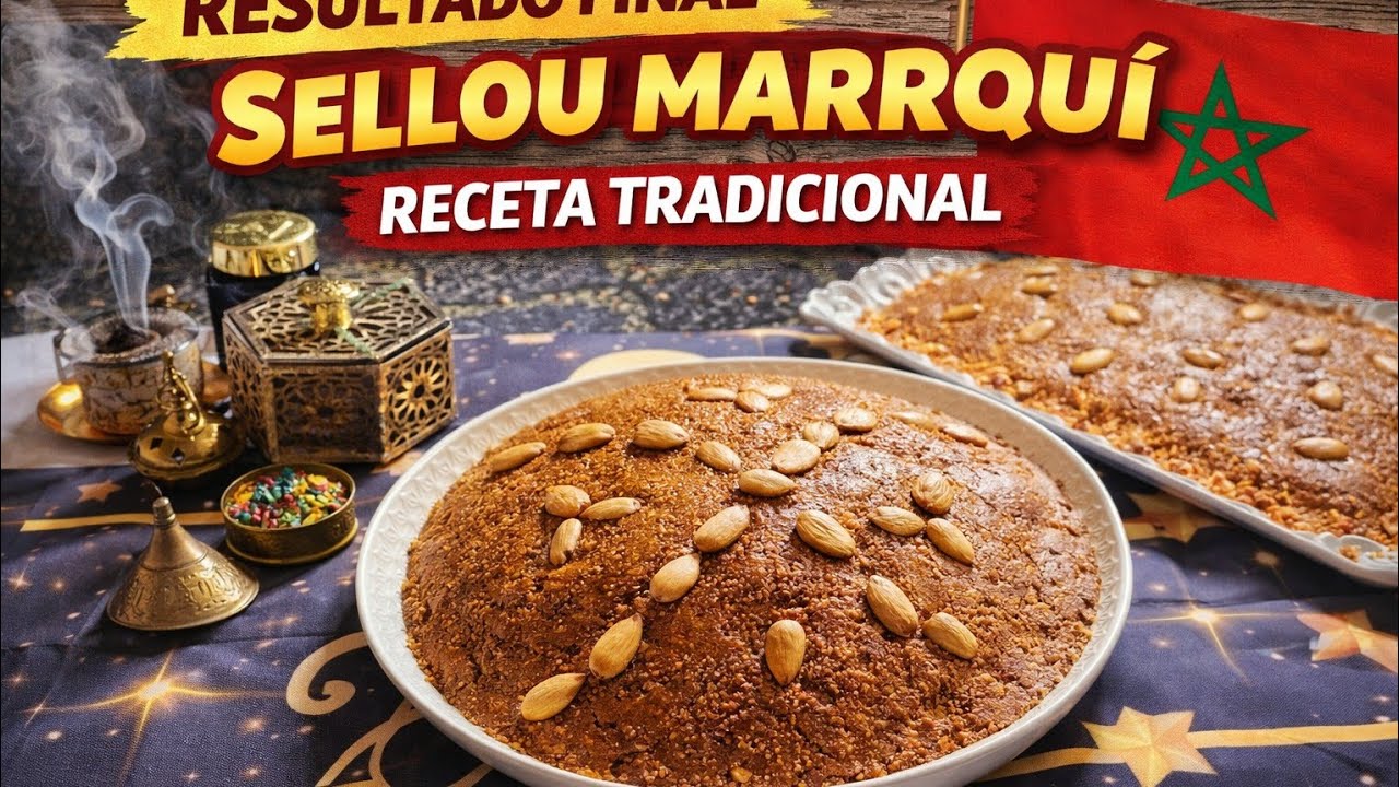  ¡Así Queda el Auténtico Sellou Marroquí! Resultado Irresistible Textura, Sabor y Presentación Final