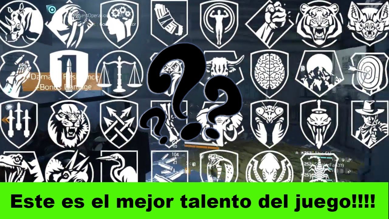 the division 1.6.1 este  talento te da 37% de chance / golpe critico increible