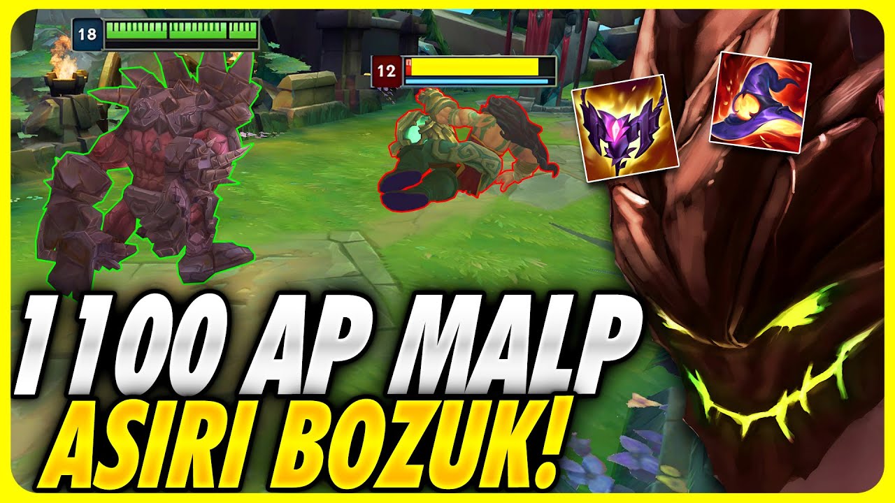1100 AP Malphite TOP Ger&ccedil;ek Değil Sana Zarar Veremez
