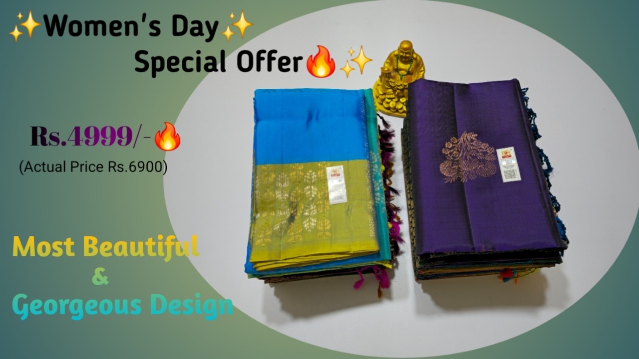 Women's Day Special Offer Rs.4999🔥 | Most Beautiful & Georgeous Design | Soft Silk Sarees With Price