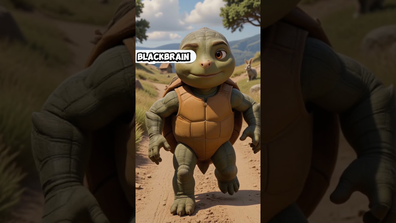The rabbit🐇 and the turtle 🐢.   