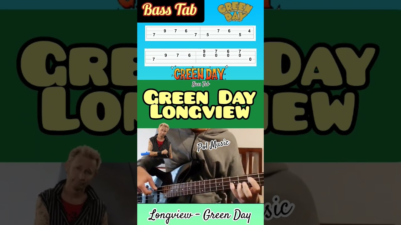 Longview - Green Day #greenday #longview #bass #tab #tutorial #cover #rock #pop #punk #music #90s
