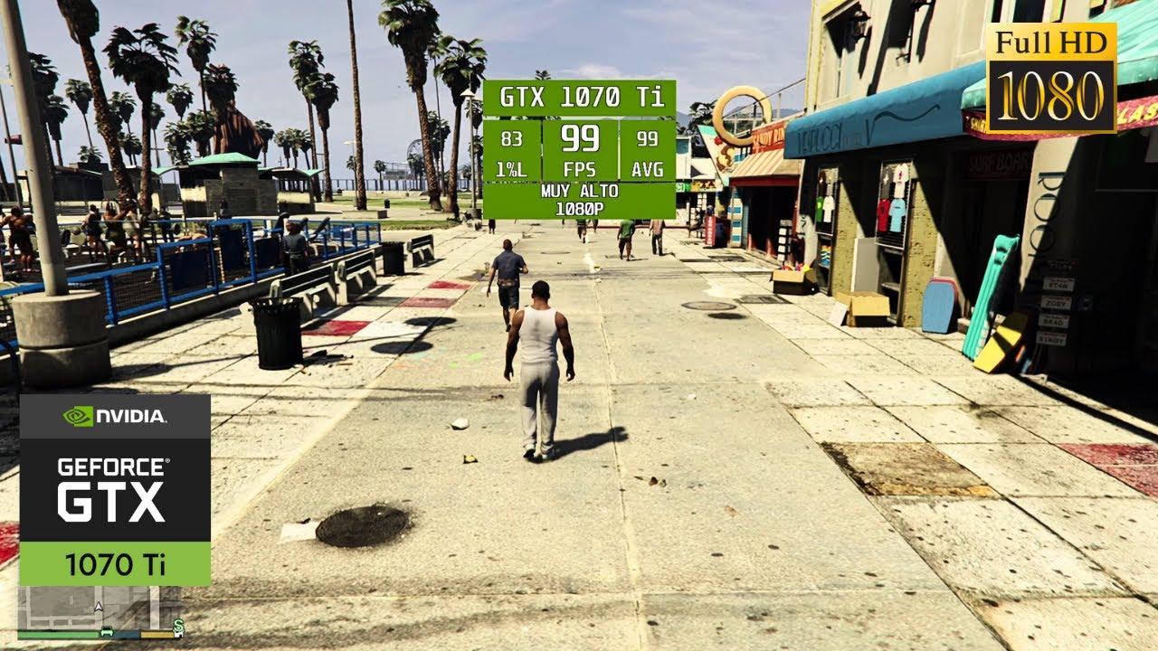 GTA V Enhanced - GTX 1070 Ti (2025) | Mínimo-MuyAlto | 1080p Benchmark Fast