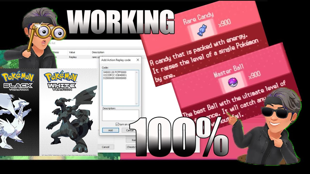 HOW TO USE CHEATS IN POKEMON WHITE/BLACK VERSION 100%WORKING [HINDI]