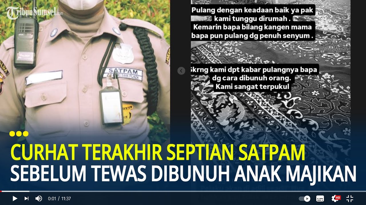 Curhat Terakhir Septian Satpam di Rumah Mewah Sebelum Tewas Dibunuh Anak Majikan di Bogor