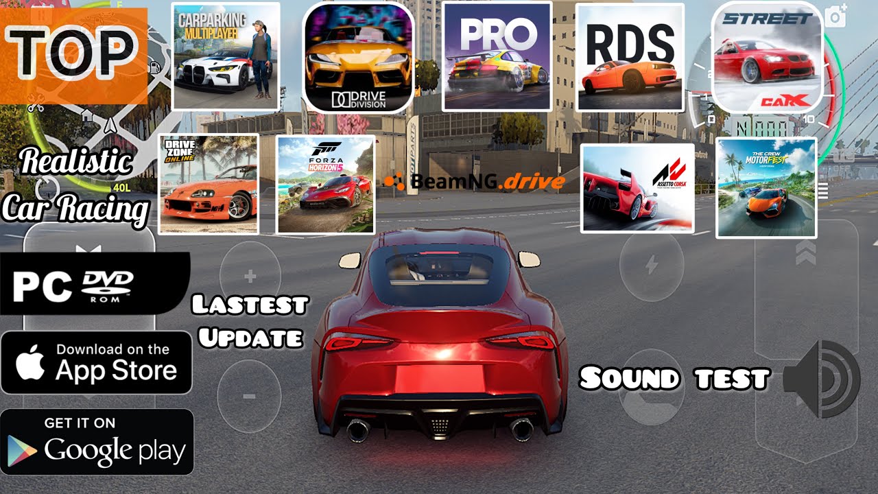 TOP 10 Realistic Racing Games | SUPRA MK5 Sound Test | Android/iOS/PC | Best Car Racing Games