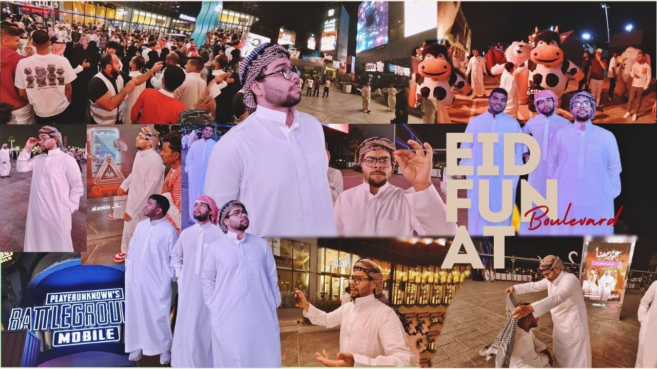 Eid fun at Boulevard with friends BBQ night fun place in Riyadh.