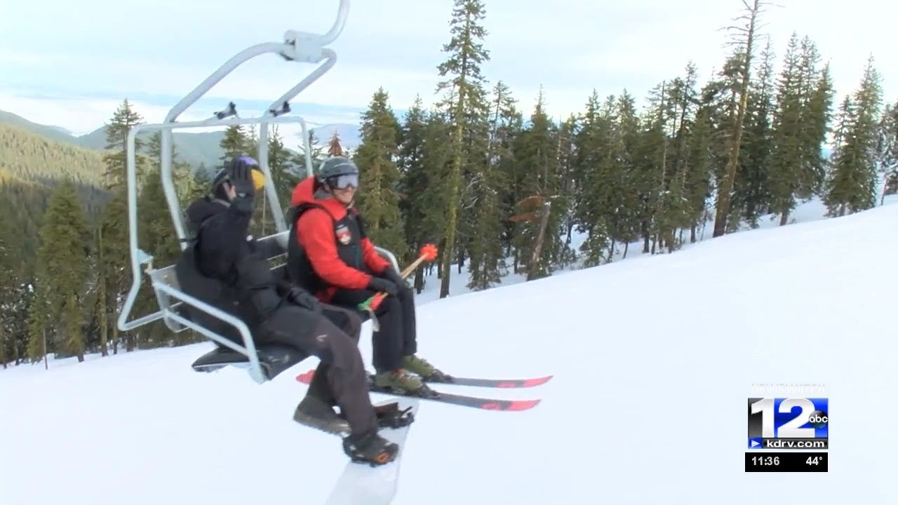 Taking a ride on Mt. Ashland's new Lithia Chair Lift
