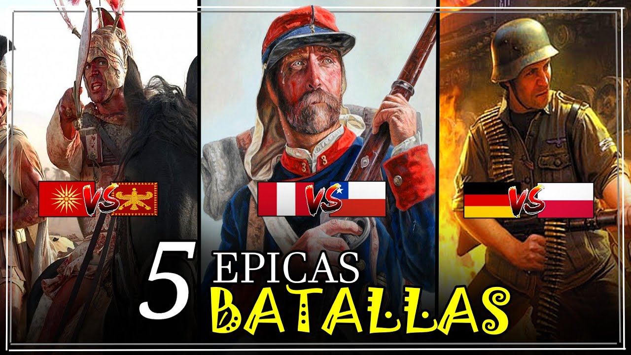 ✅TOP 5 BATALLAS mas Desiguales - Pocos vs Muchos - Batallas de Gaugamela, concepci&oacute;n y mas💥