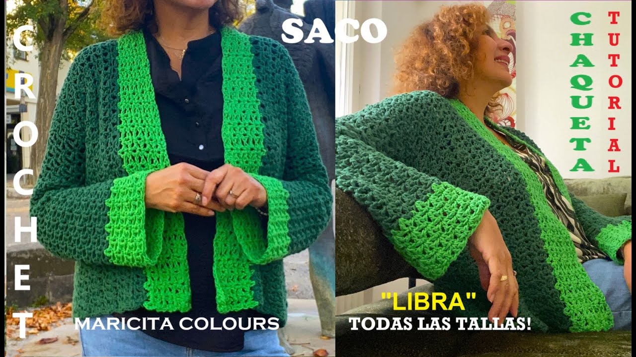 🎁CARDIGAN EN UNA PIEZA  A CROCHET 