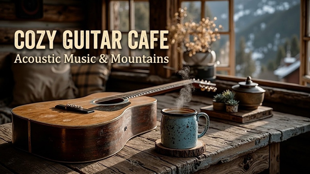 Весенняя акустическая гитара и кофе: мягкая музыка для солнечного утра
