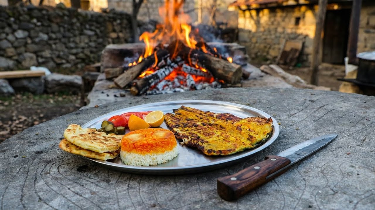 fish and rice in the forest🔥🔥