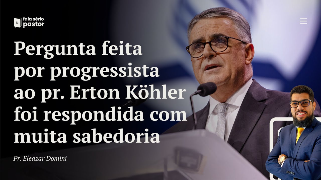 Progressista faz pergunta ao pr. Erton sobre pautas ideológicas e recebe resposta muito sábia!