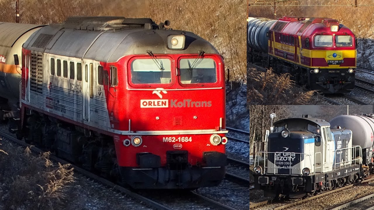 Mroźny dzień na Magistrali Węglowej | M62-1684 & M62M-016 ORLEN, SM42-2531 Grupa Azoty i inni