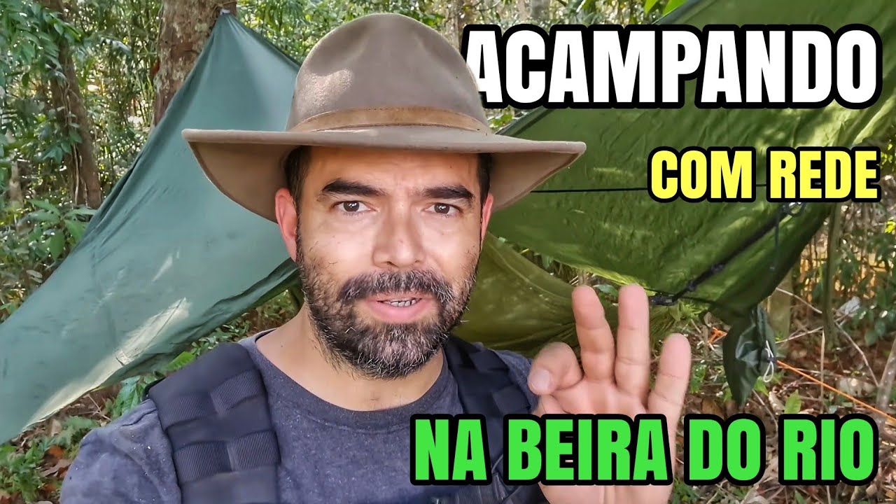 ACAMPAMENTO NA BEIRA DO RIO | DORMINDO SOZINHO NA MATA | SOLO CAMPING