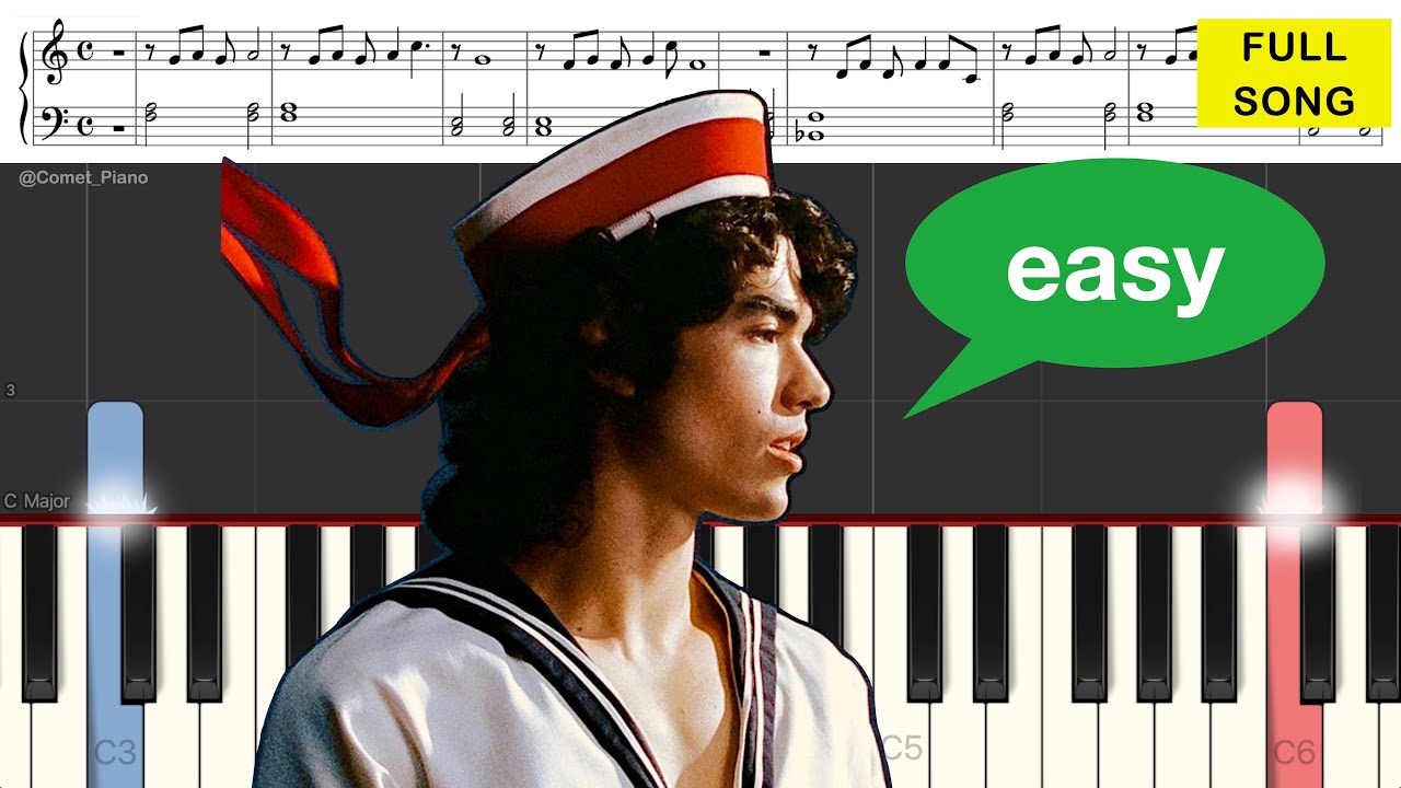 Conan Gray - Vodka Cranberry | EASY Piano Tutorial + SHEET MUSIC