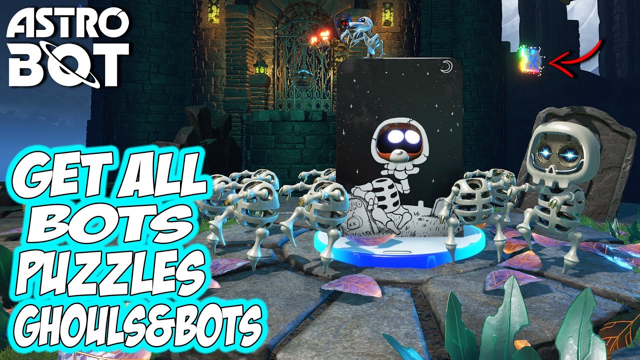 Astro Bot - How to GET All COLLECTIBLES in GHOULS AND BOTS (Secret Level)