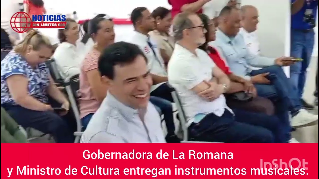 Gobernadora de La Romana y Ministro de Cultura entregan instrumentos musicales 🎶