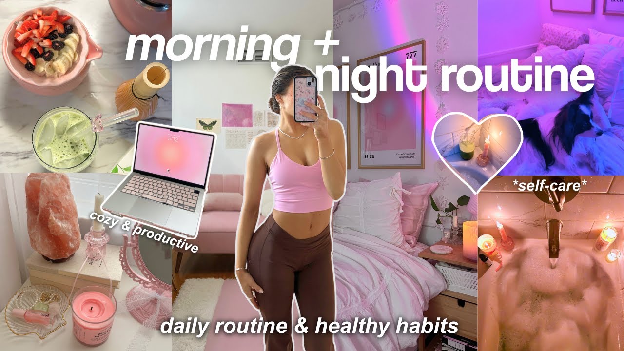 PRODUCTIVE MORNING & COZY NIGHT ROUTINE ✨healthy habits & self-care