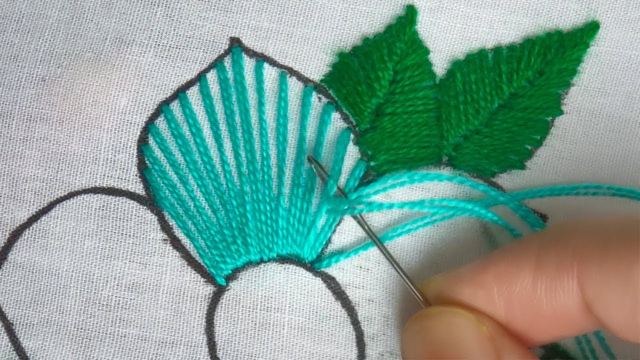 Hand Embroidery fantasy flower,easy embroidery for dress