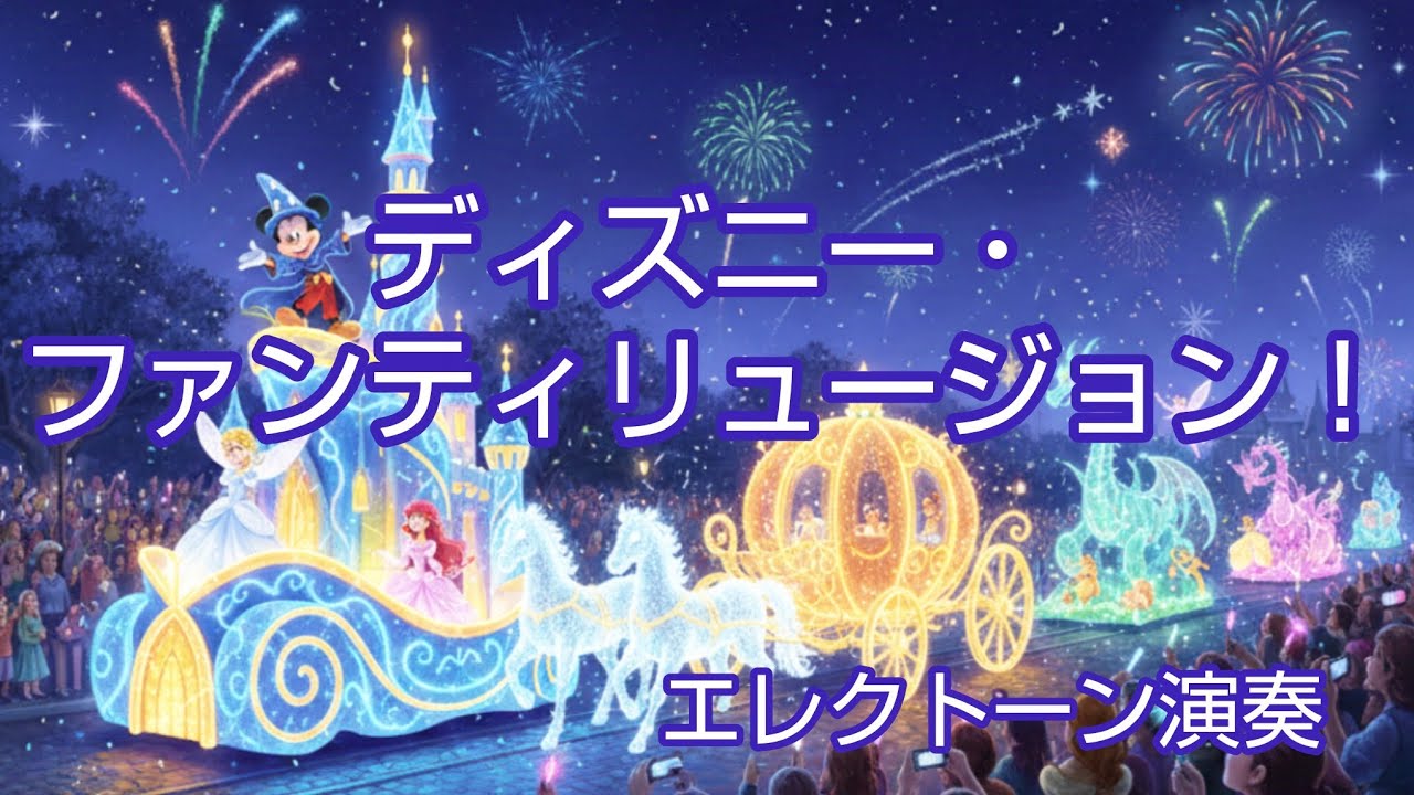ディズニー・ファンティリュージョン！ Disney Fantillusion!  ファンファーレ~ファンティリュージョンのテーマ、蝶と妖精編  6級 エレクトーン演奏 Electone