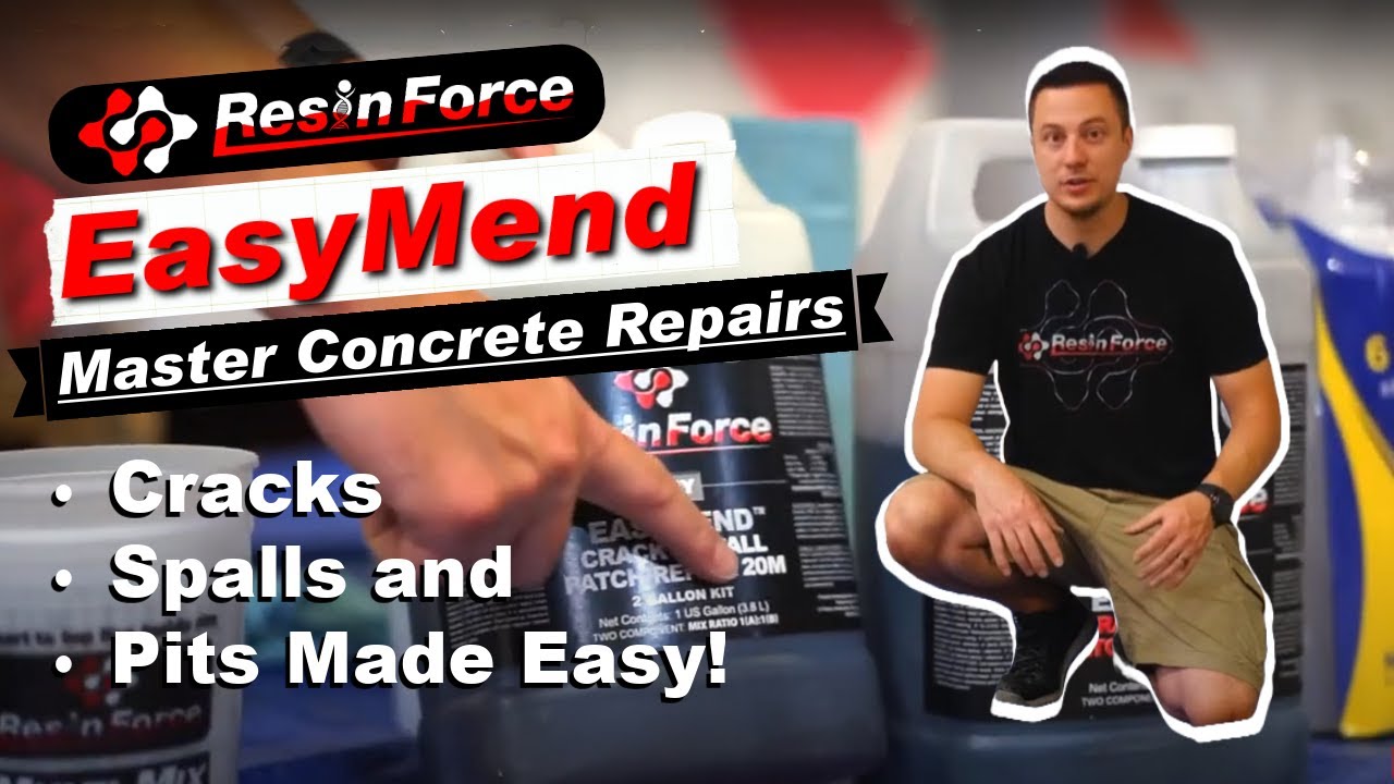 How to patch concrete cracks and repair spalls with ResinForce EasyMend in just 20 minutes!