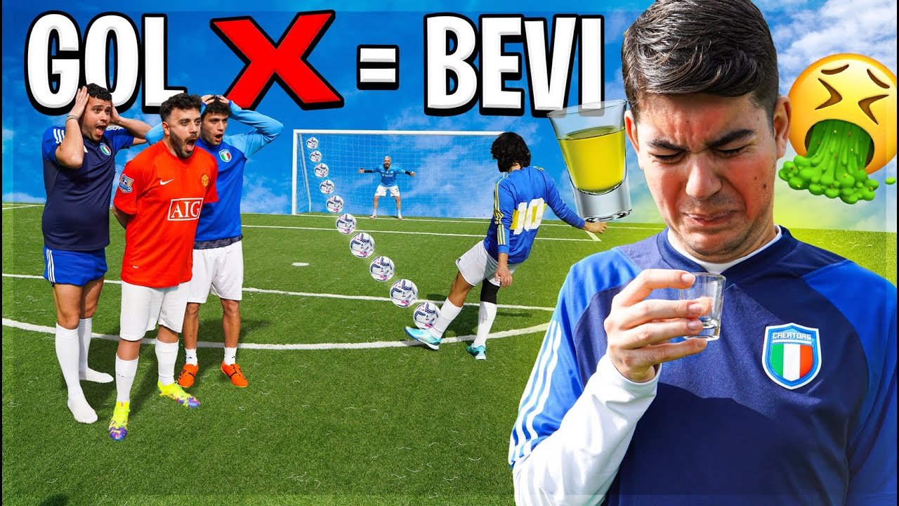 🍷😬 BEVI ad OGNI GOL SBAGLIATO!! FOOTBALL CHALLENGE ESTREMA ⚽️