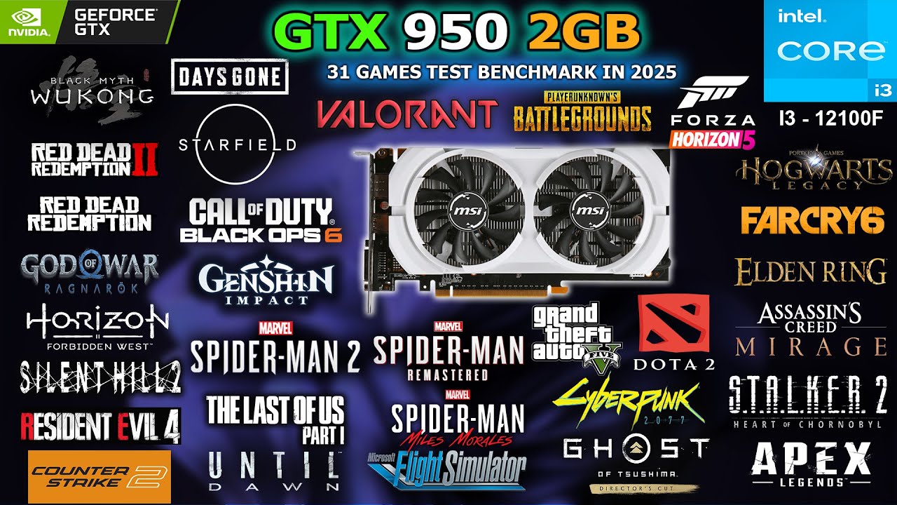 GTX 950 Tested 31 Games in 2025 // Still enough for now? #gtx950 #gtx950gaming #benchmark #gtx9502gb