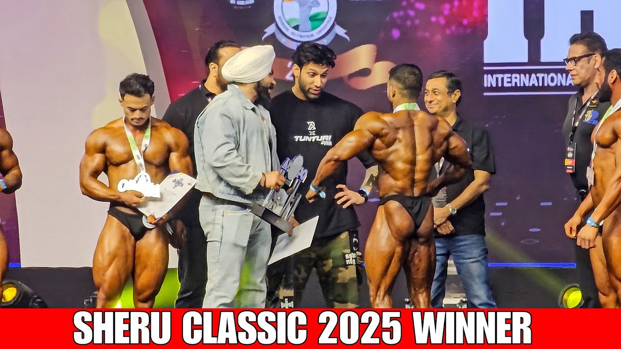 Bhuwan Chauhan On Stage🏅 Gave ADVICE To Winner Bodybuilder | Sheru Classic 2025