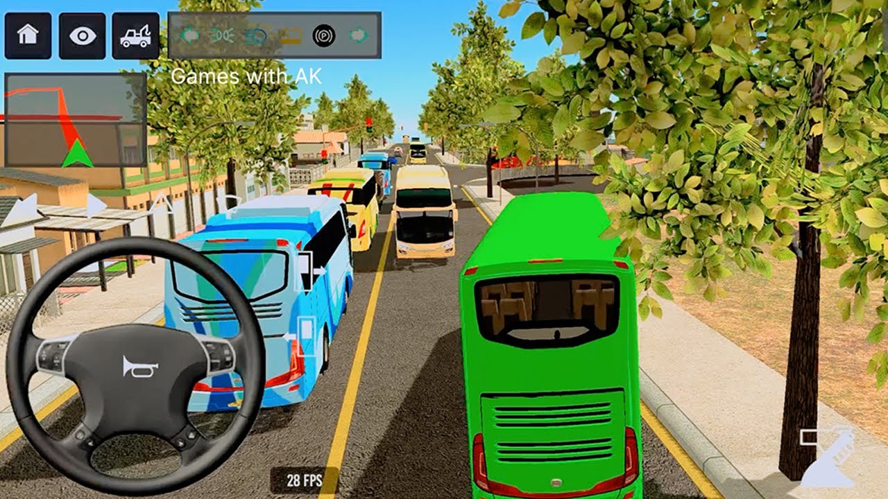 Euro Coach Bus Simulator 2026 City route green double decker coach bus | Android Gameplay