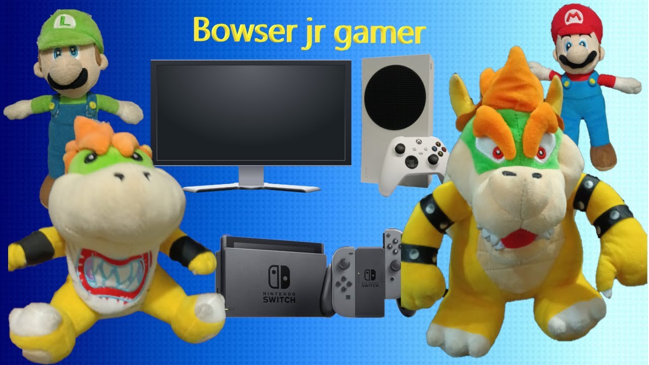Crazyplush Bowser jr es un gamer